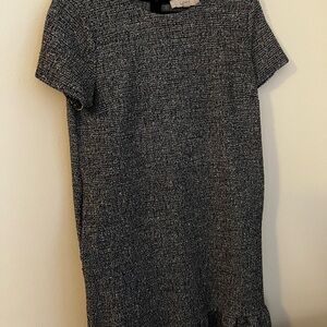 LOFT Monochrome Tweed Dress